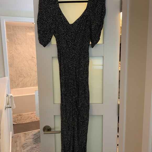 Nordstrom Dot Print Front Slit Dress - Picture 3 of 5